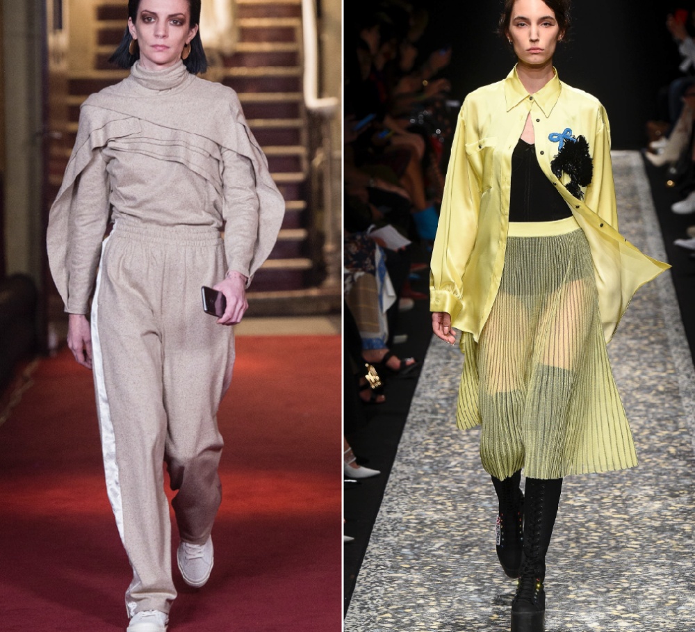 трикотажная женская одежда 2019 года от мировых дизайнеров - юбки, брюки