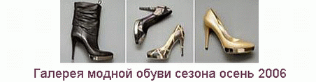 Галерея модной женской обуви сезона 2006-2007