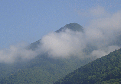 Абхазия, горы и облака, 5 июля 2007