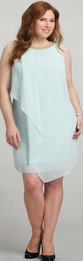 Двухслойное платье для пышек из шифона пудрового нежного цвета