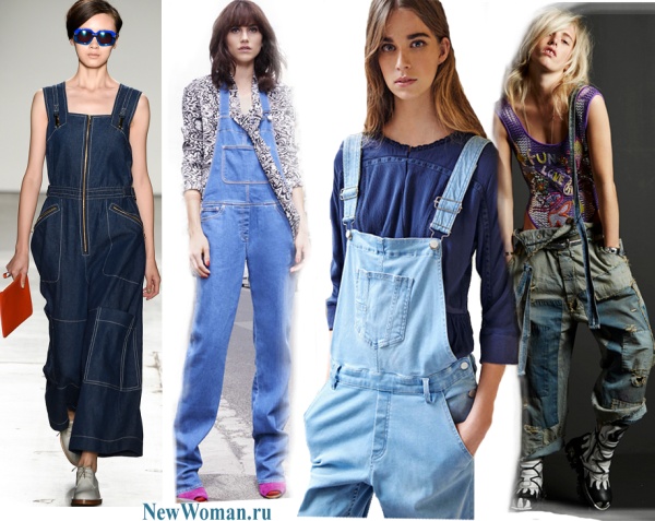 Джинсовая мода 2016 - джинсовый комбинезон на лямках