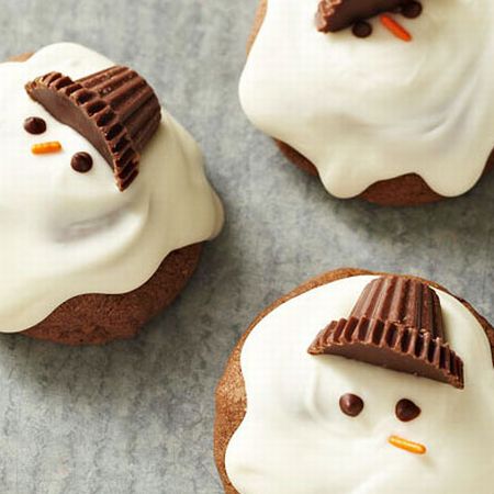 снеговики печенье