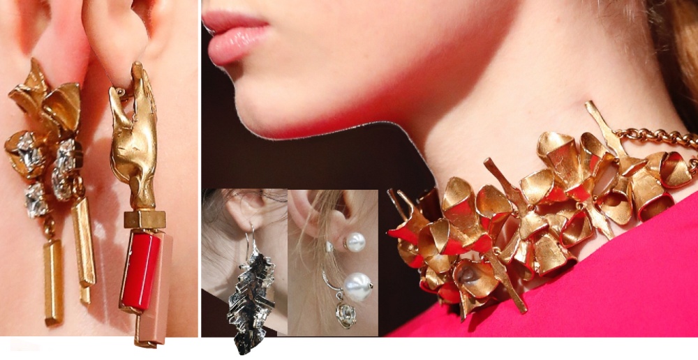 серьги, ожерелье 2018 от бренда Валентино - пластмасса, металл, жемчуг
