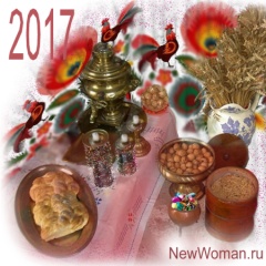 Новогодний декор в год петуха 2017