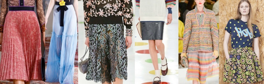 Модные юбки из круизной коллекции 2016 - Chanel, Gucci