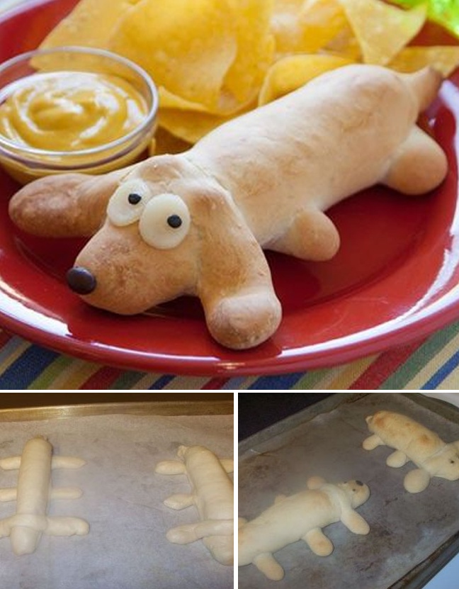 пирожки с начинкой фигурки пса