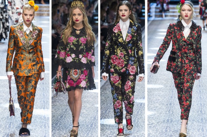 роскошные костюмы для женщин от Dolce & Gabbana - нарядные