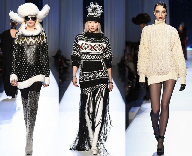 Шикарные модели платьев-свитеров от мэтра французской моды Жан-Поля Готье