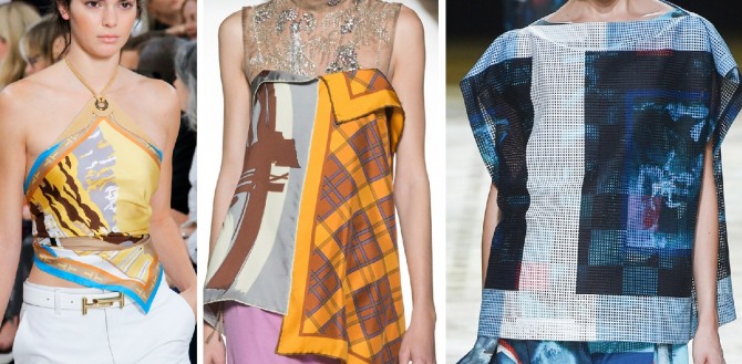модный тренд - летний топ из цветных платков