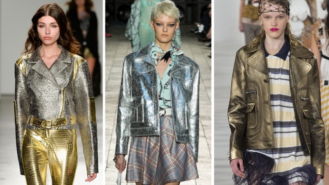 модный тренд 2018 - куртка из золотой и серебряной металлизированной ткани