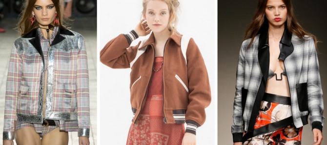 куртка бомбер с отложным воротником - модный тренд молодежного стиля 2018