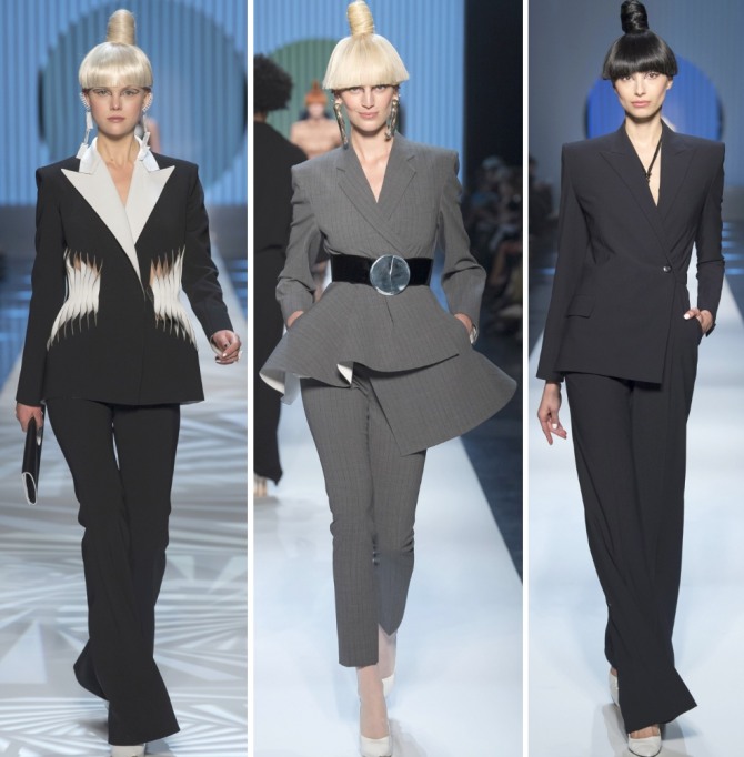 деловой гардероб 2019 - модные деловые женские костюмы дизайнера Жан-Поль Готье