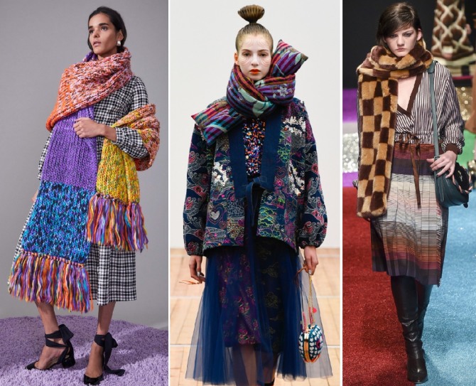 модный шарф 2019 года в стиле пэчворк - имитация лоскутного одеяла