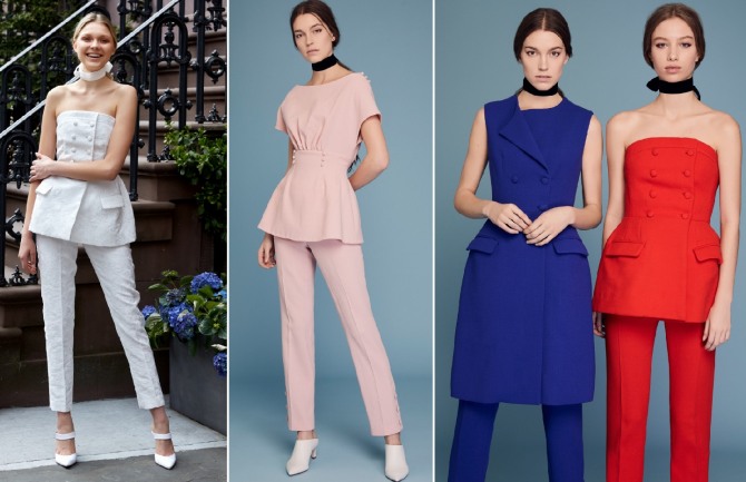 вечерние варианты летних костюмов для девушек на 2019 год от бренда Lela Rose