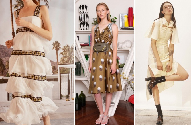 модные луки с подиумов - какие платья модные летом 2019 года - Carolina Herrera, Vionnet, Ellery
