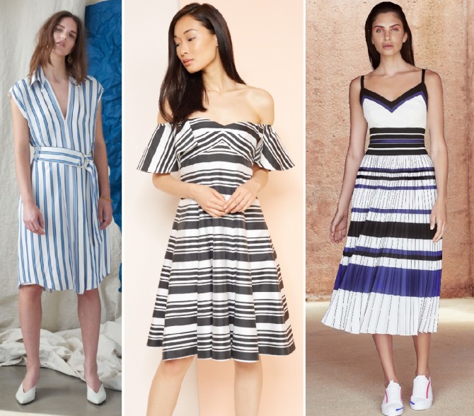 платья для девушек в полоску - летние тренды 2019