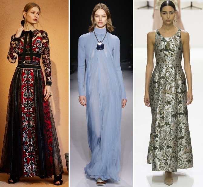 длинные вечерние платья на весну 2019 от брендов Elie Saab, Lanvin, Christian Dior