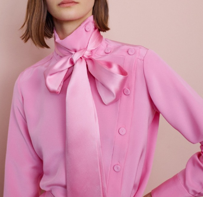 нарядная блузка розового цвета