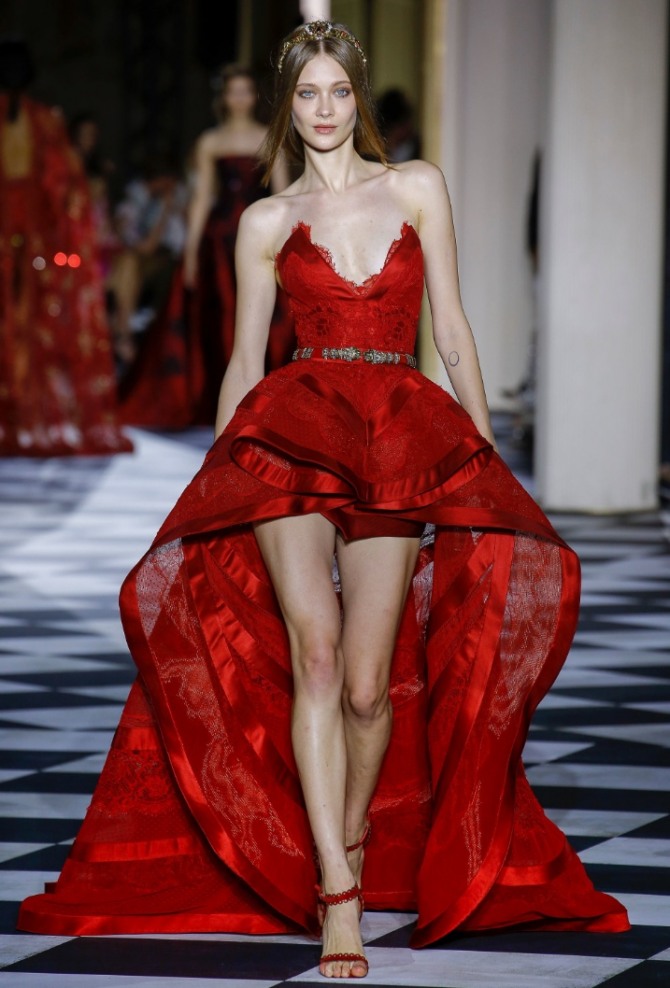 красное бальное платье маллет