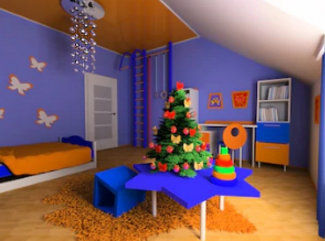 новогоднее оформление 2019 детской комнаты в доме или квартире
