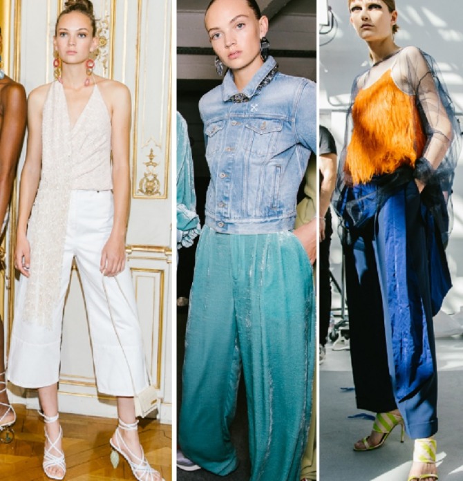 модные летние женские брюки 2019 - фото с показов в мировых столицах моды