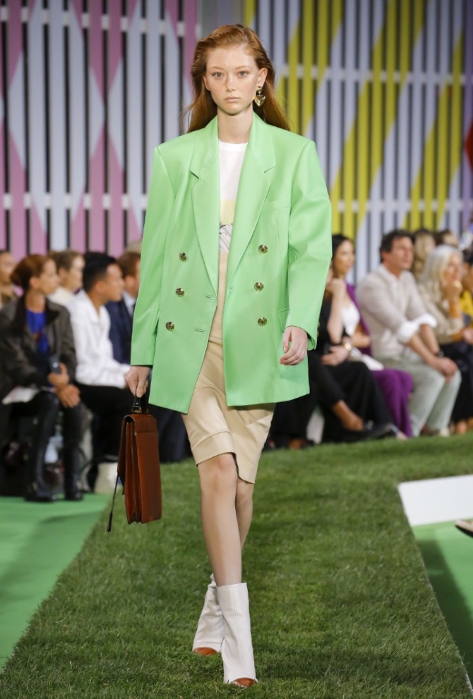 зеленый пиджак для женщин оверсайз для офиса летом