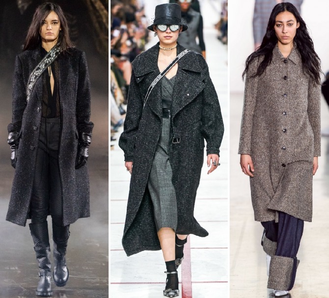 осенней пальто 2019 из драпа из модных дизайнерских коллекций осень-зима 2019 2020