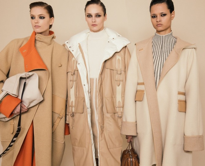 женское пальто 2019 в пастельных светлокоричневых тонах