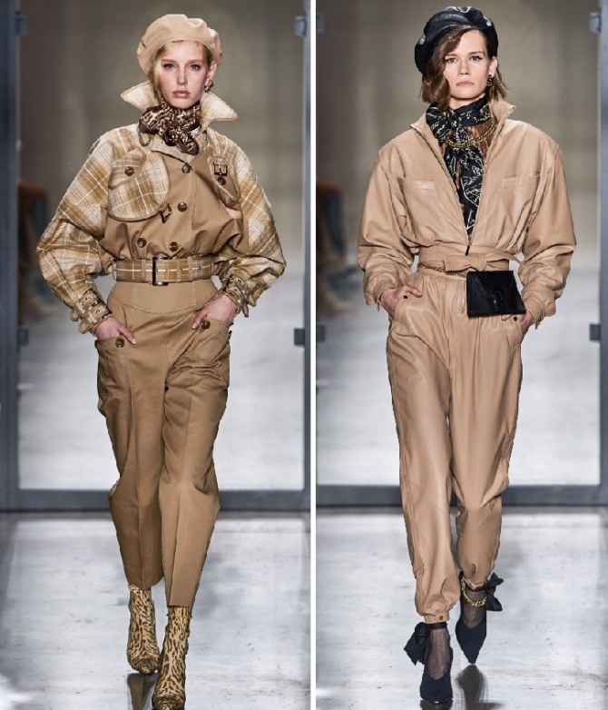 модная тенденция осени 2019 - куртка, заправленная в брюки