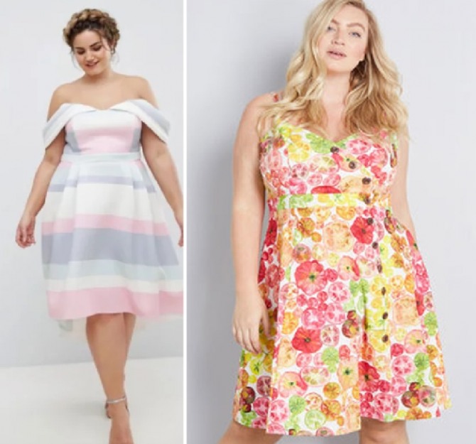 фасоны летних платьев для крупных женщин