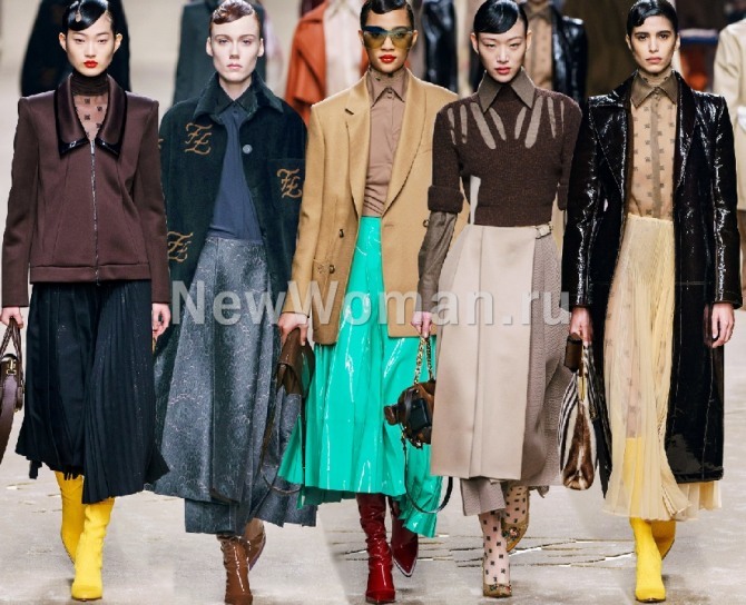 модели юбок от модного дома Fendi на сезон осень-зима 2020