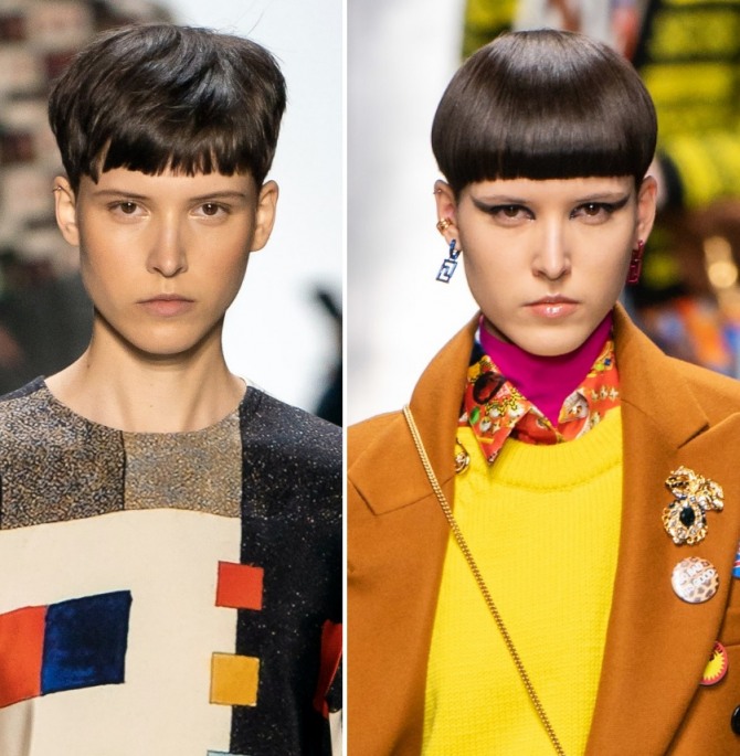 модная стрижка для женских коротких волос на сезон осень-зима 2019-2020 - шапочка