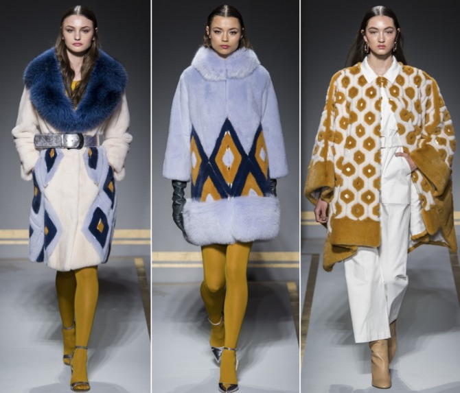 дамские шубки с геометрическим принтом - модная тенденция сезона осень-зима 2019 2020
