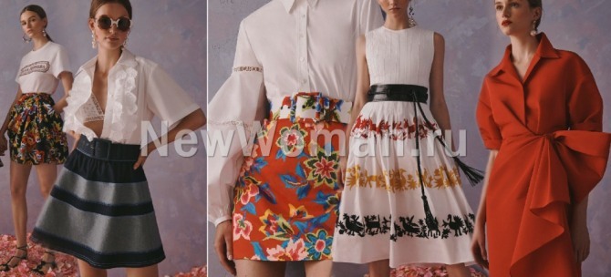 фасоны модных юбок от мировых стилистов, юбки 2020 года от бренда Carolina Herrera