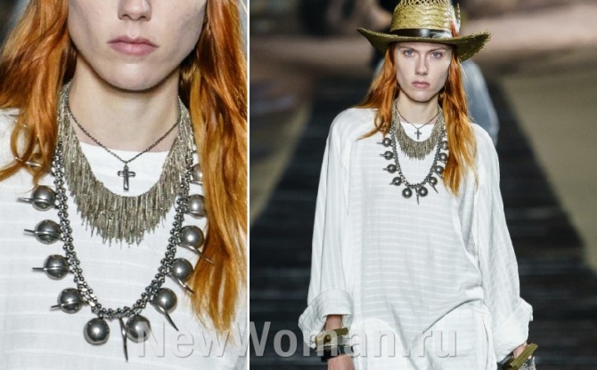 модные ожерелья 2020 от бренда Saint Laurent
