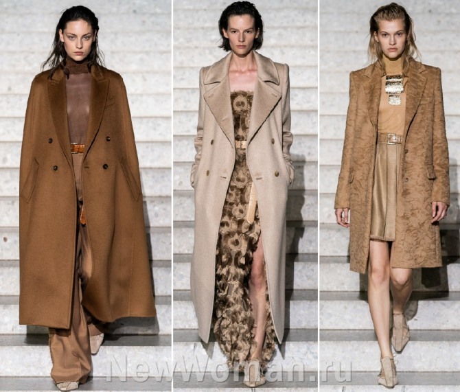 пальто прямого силуэта от Max Mara - весенние тренды пальтовой моды 2020
