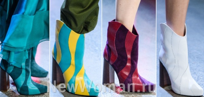 Модные женские полусапожки на полную ногу с широким голенищем - осень-зима 2019-2020 от модного дома Prabal Gurung