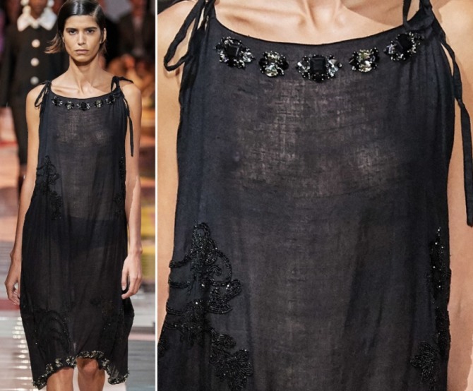черное летнее платье из марлевки со стразами и аппликациями