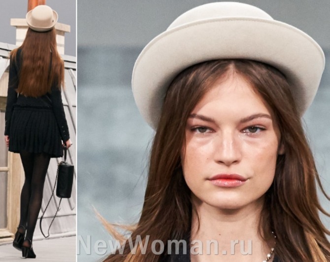женская шляпа из светлого фетра от модного дома Chanel