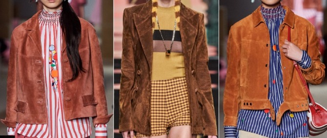 луки с модных показов весна 2020 - модные модели замшевых женский курток