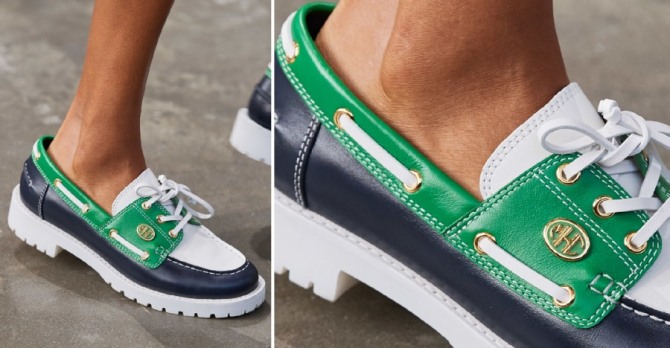 женские туфли топ-сайдеры от бренда Michael Kors весна 2020 года, подиум