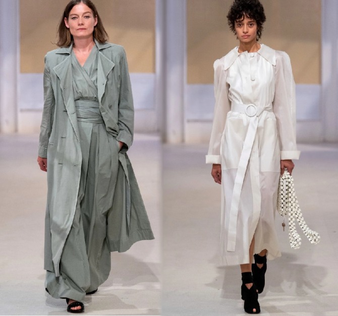 красивые легкие летние нарядные пальто от бренда Lemaire весна-лето 2020