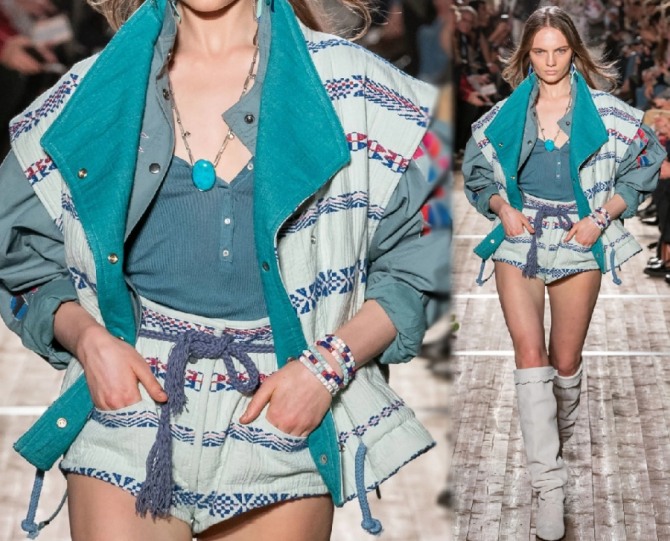 шикарный весенний комплект 2020 от бренда Isabel Marant - куртка с шортами