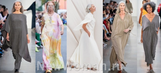Платья для пожилых женщин Весна-Лето 2020 - новинки с подиумов