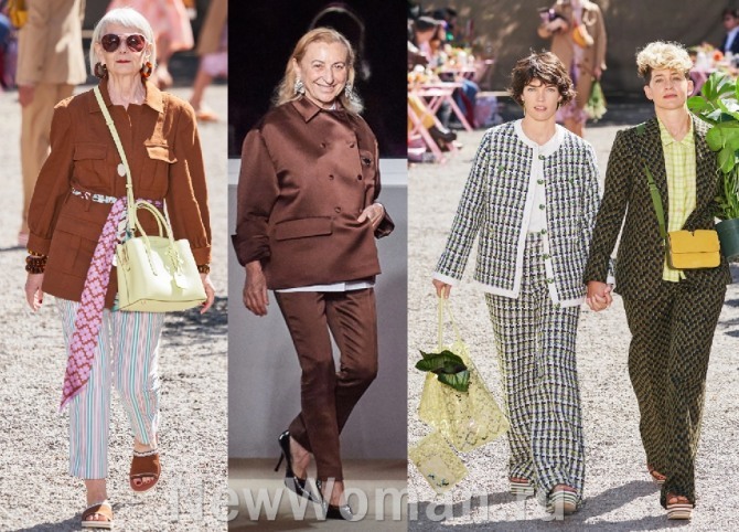 мода для пожилых женщин с подиума на сезон Весна-Лето 2020
