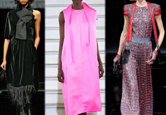 платья с палантинами - модный тренд 2021 года