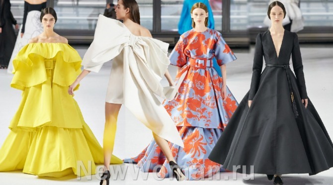 фото бальных дизайнерских платьев 2021 года от бренда Carolina Herrera