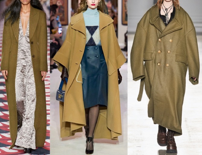 пальто цвета горчицы - тренды в женской осенней одежде 2020 с подиумов мировых столиц