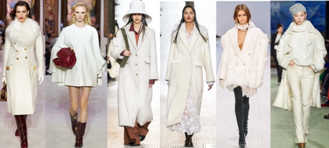 Осенние модные пальто 2020 года для девушек и женщин - фото моделей белого цвета
