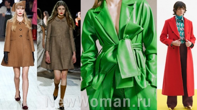 тенденции осенней моды 2020 для девушек - модные цвета осенних пальто, фото с модных дефиле